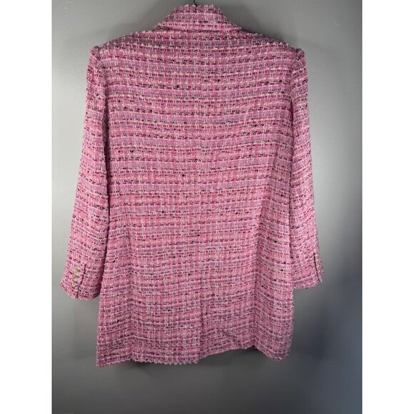 New Generation Love Peggy Tweed Car Coat in Pink Melange Size XL $595 - Picture 8 of 11